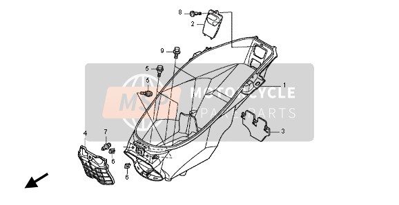 Honda WW125EX2 2012 Caja de equipaje para un 2012 Honda WW125EX2